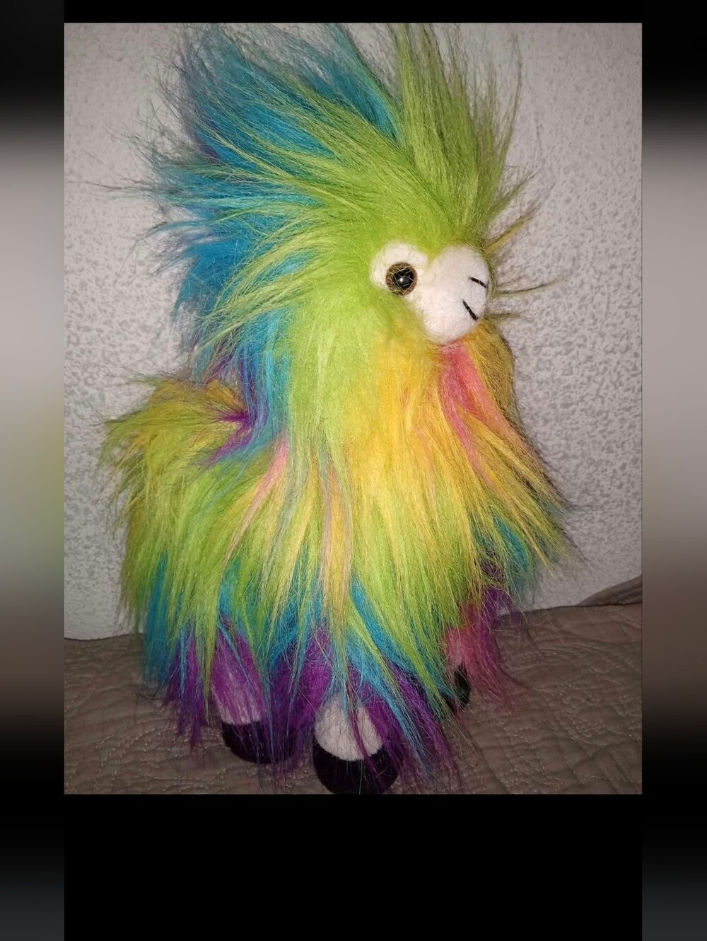 Fiesta Shaggimals 11" Standing Rainbow Shaggy Llama Plush NWT (2019) - Picture 3 of 4